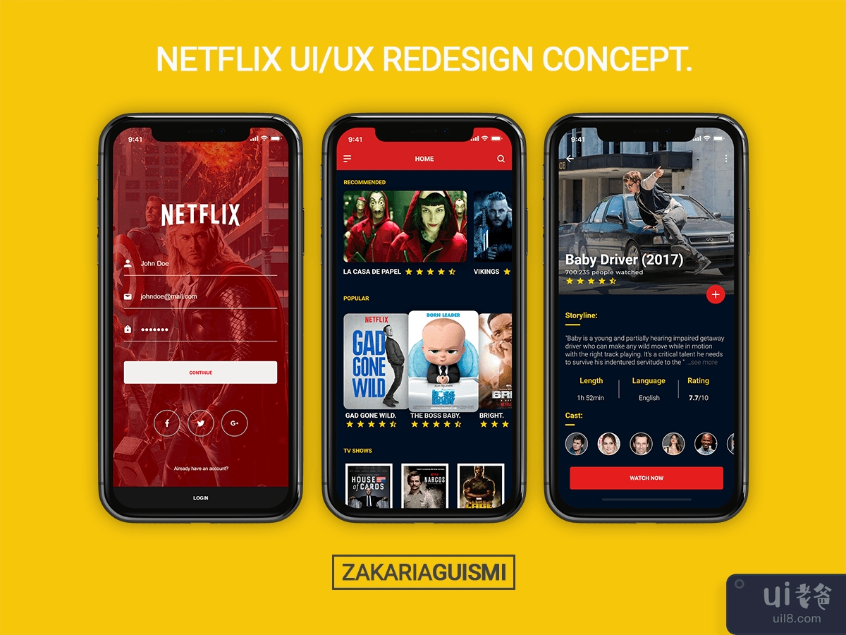 Netflix App UI_UX Redesign Concept