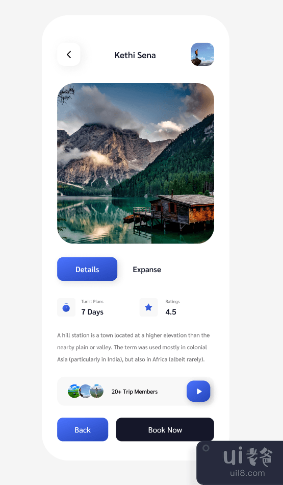 旅游应用界面(Travel App UI)插图2