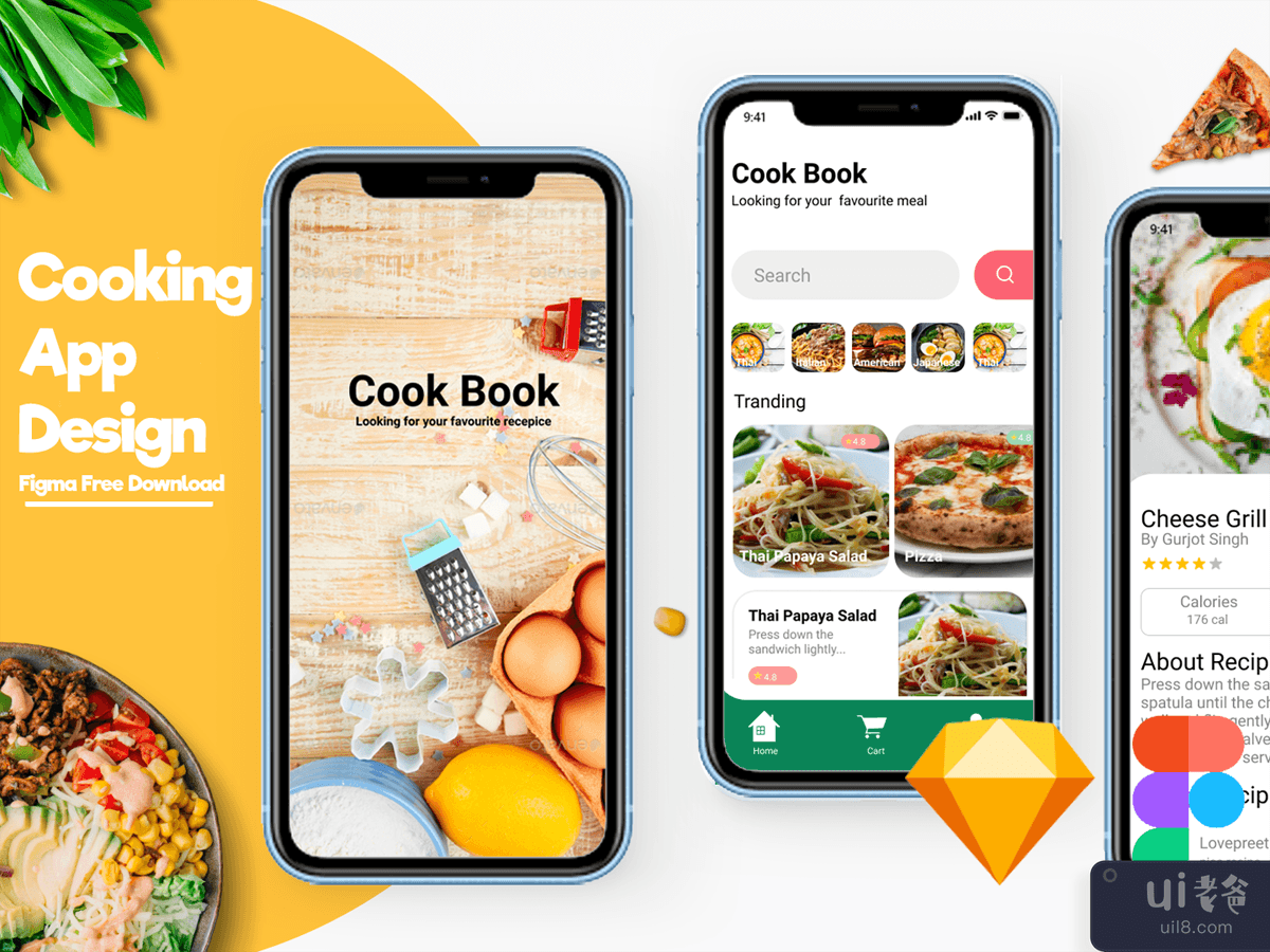 Figma 中的烹饪应用程序设计(Cooking App Design in Figma)插图3