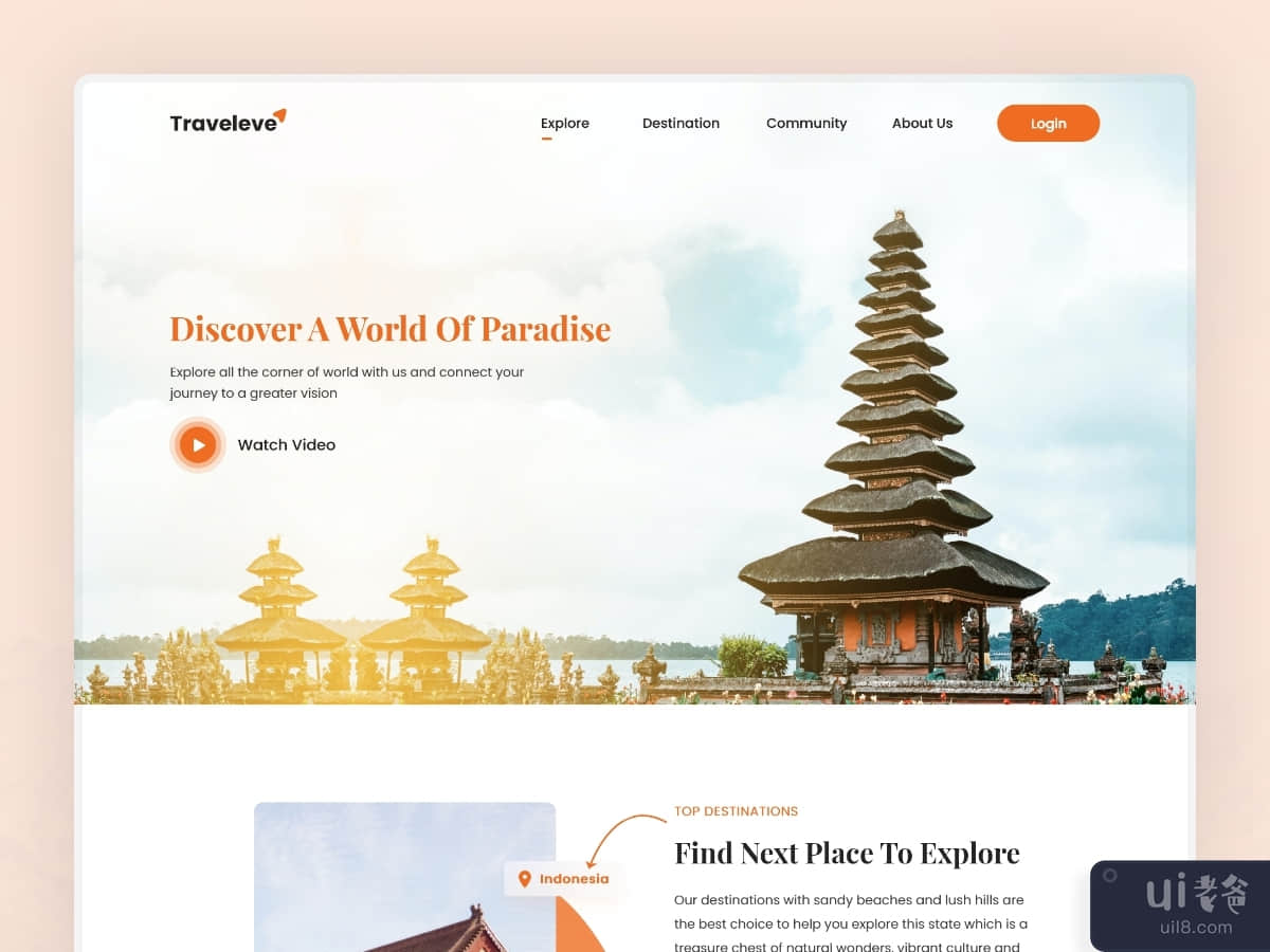 Traveleve - Travel Landing Page
