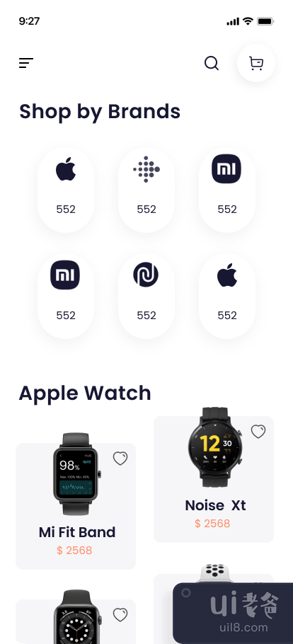 Watch App UI Kit - 电子商务或在线商店(Watch App UI Kit - ECommerce or Online Shop)插图3