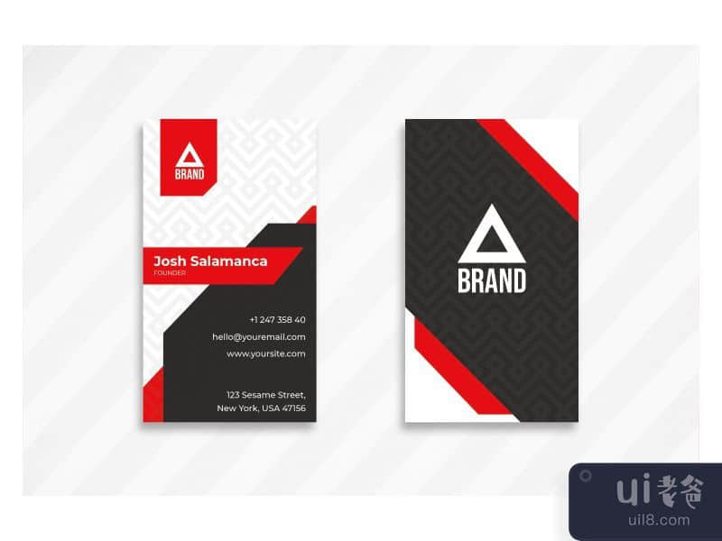 Business Card – Red Black Motive