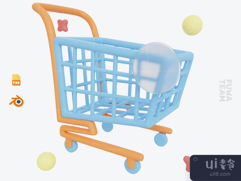 Trolley - 3D Ecommerce Icon Pack