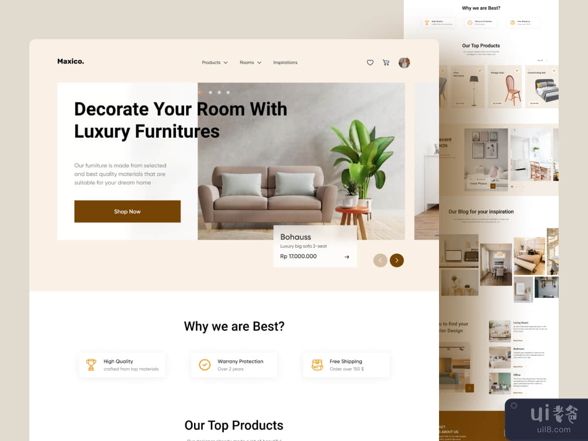 Furniture Shop - Interior Design Landing Page.