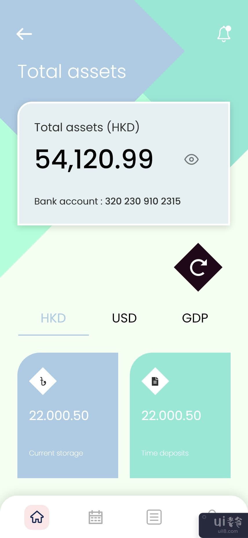 银行应用程序设计。(Banking App Design.)插图1