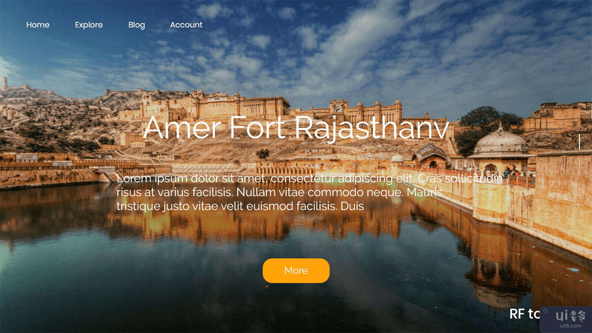 Amer Fort Rajasthanv网页登陆页面(Amer Fort RajasthanvWeb Landing Page)插图