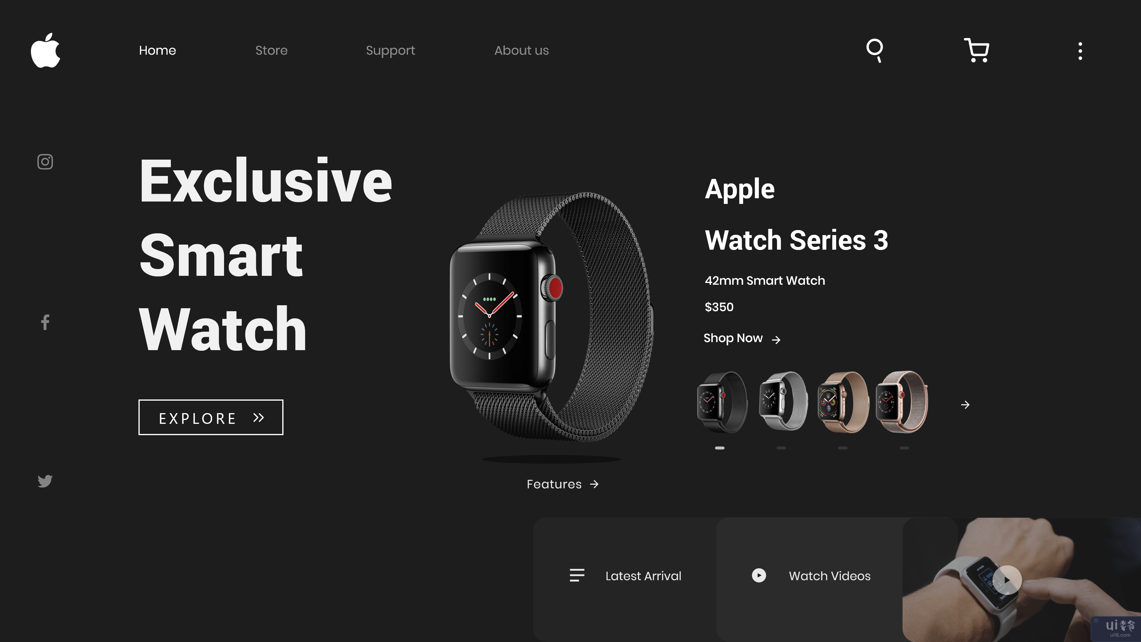 苹果智能手表概念(Apple smart watch concept)插图
