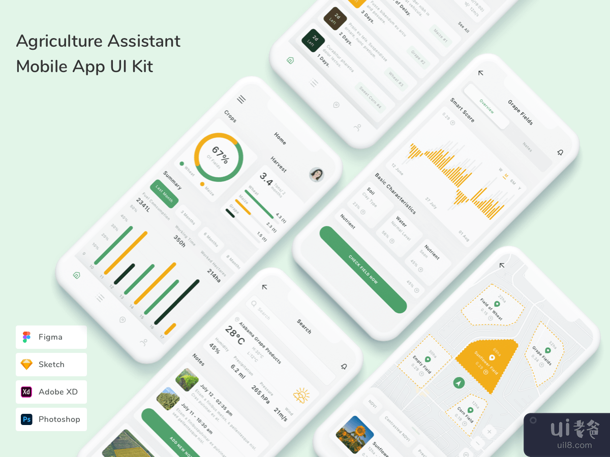 Agriculture Assistant Mobile App UI Kit
