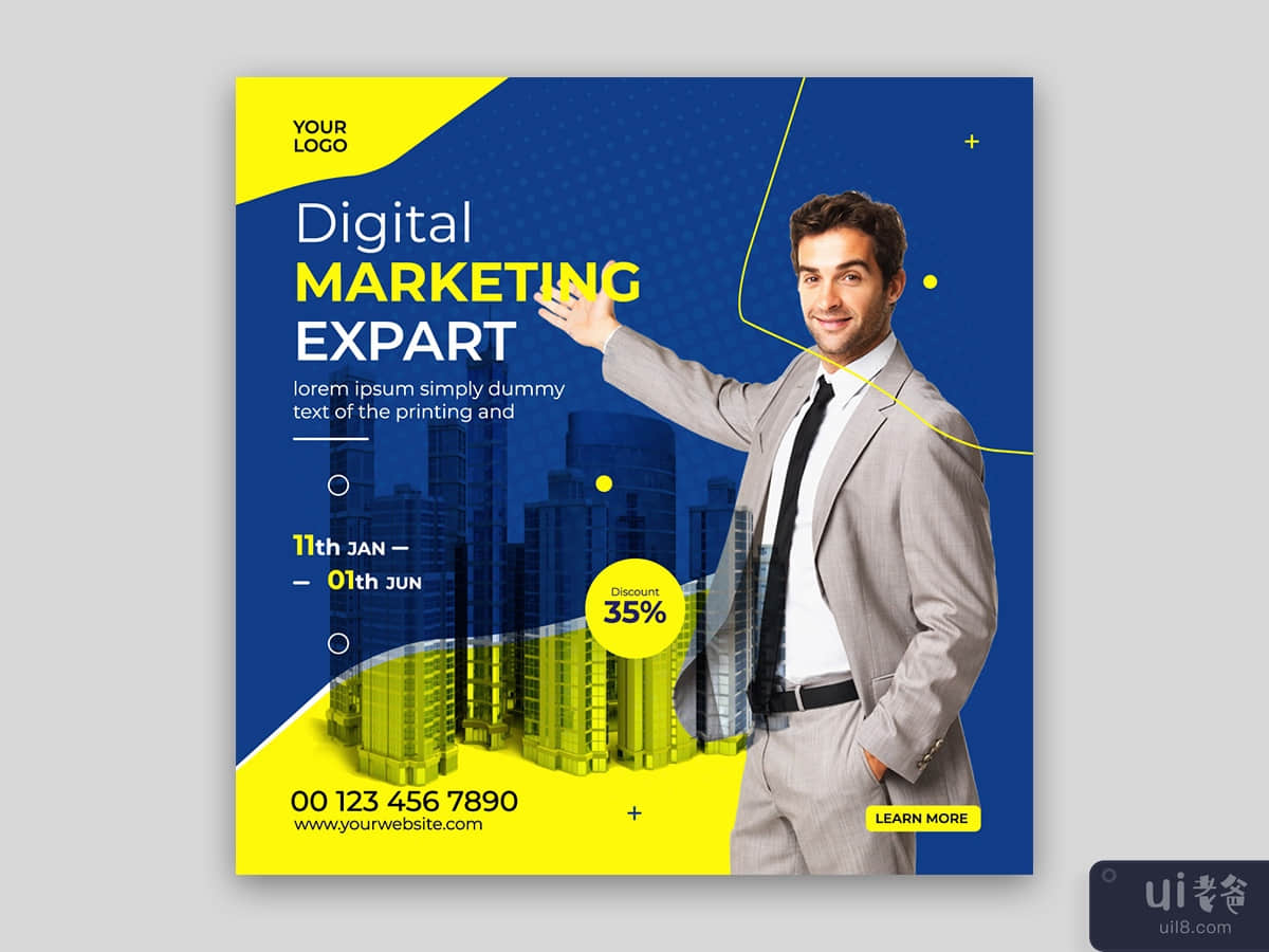 Digital Marketing Social Media Template Pack 