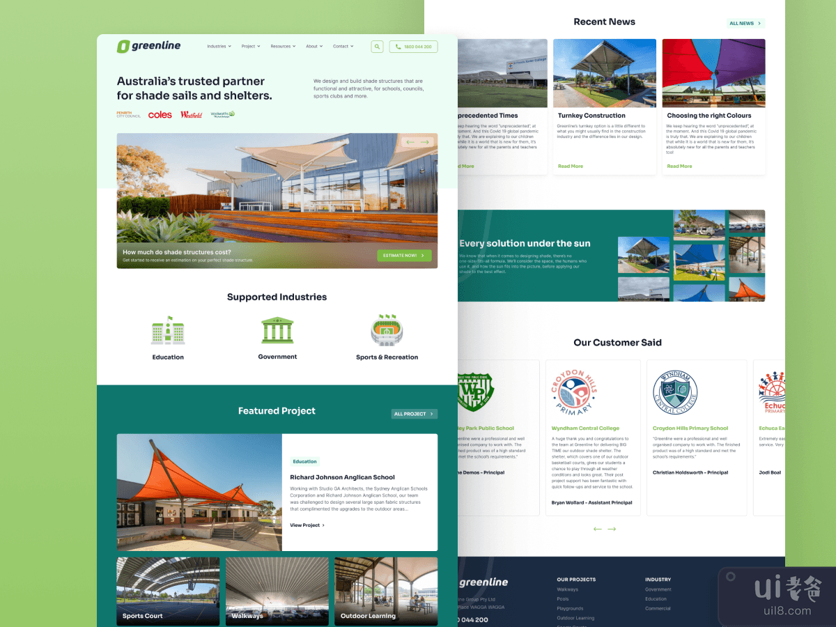 Greenline Landing Page Redesign Concept