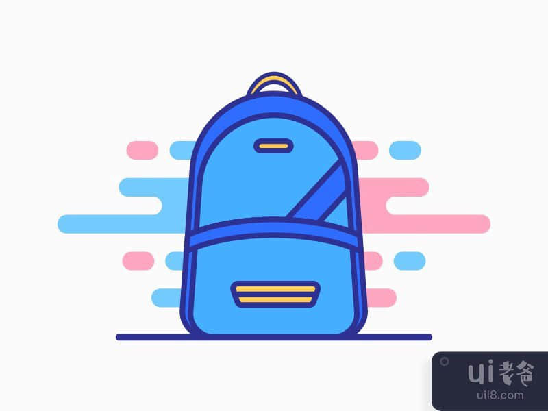 书包图标 7(School Bag Icon 7)插图