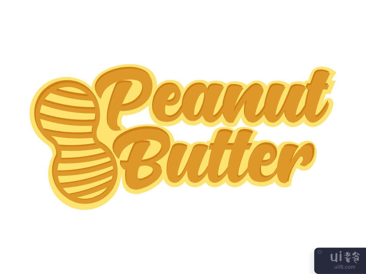 花生酱标志模板设计(Peanut Butter Logo Template Design)插图