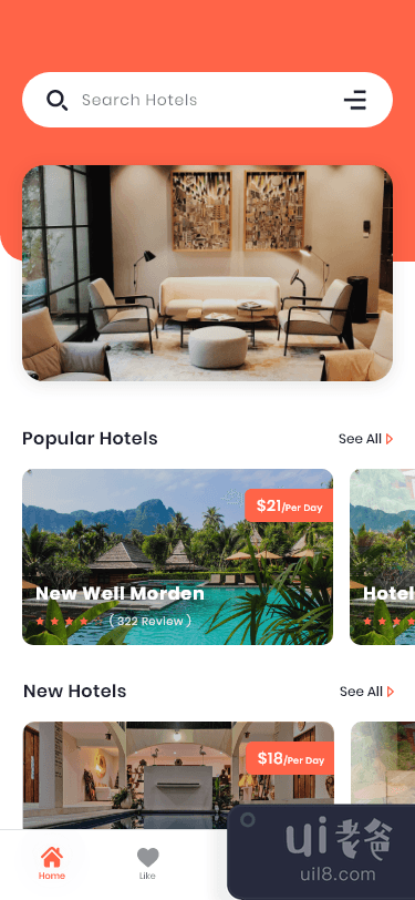 酒店应用界面(Hotel App UI)插图2