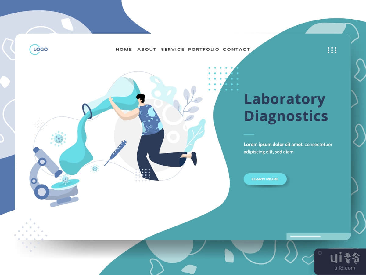 Flat illustration of Laboratory Diagnostics