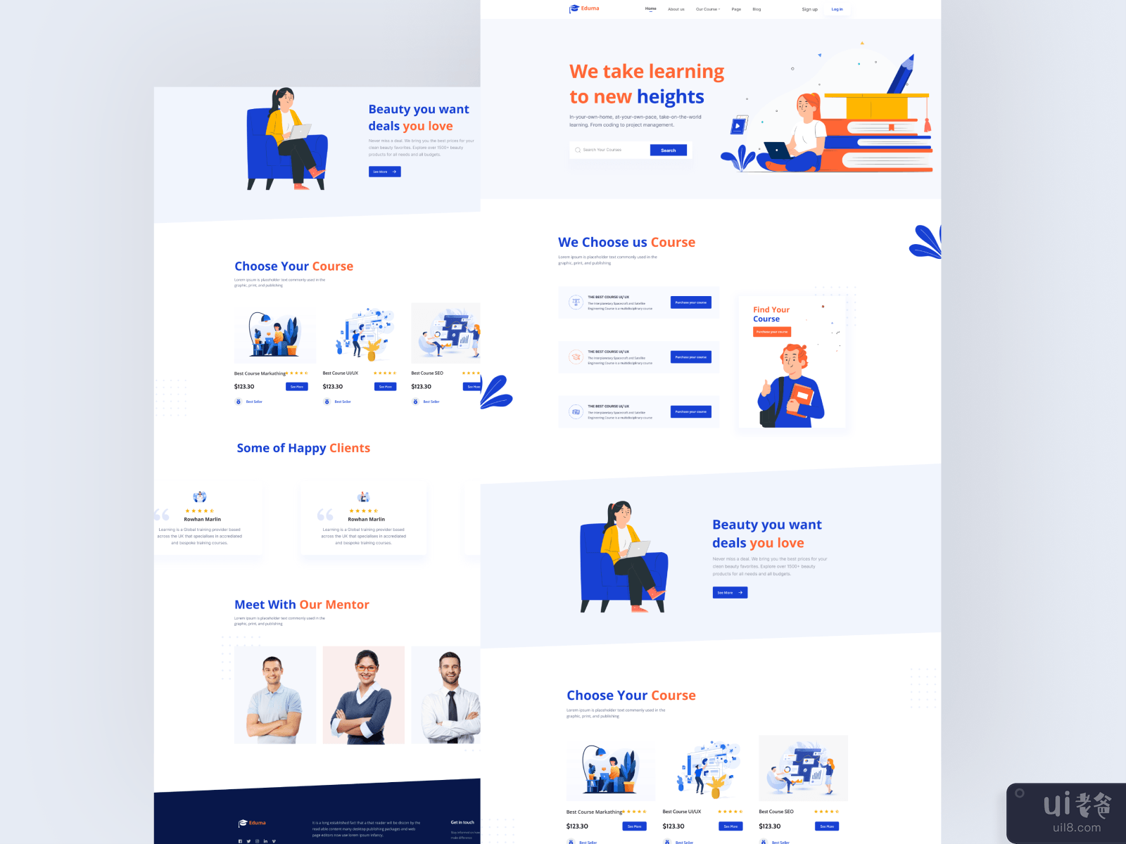 e-learning Landing Page Design