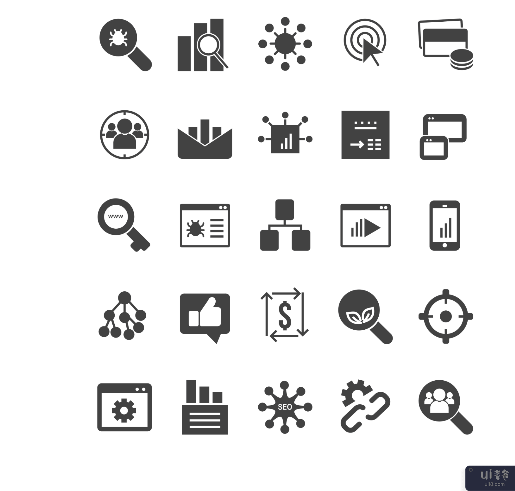 搜索引擎优化图标(SEO Icons)插图