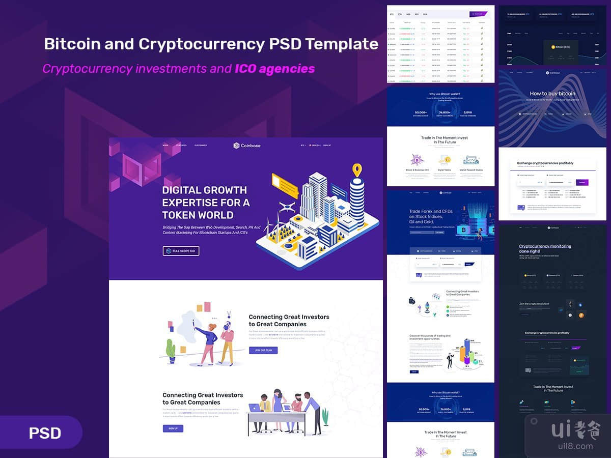 Bitcoin and Cryptocurrency PSD Template
