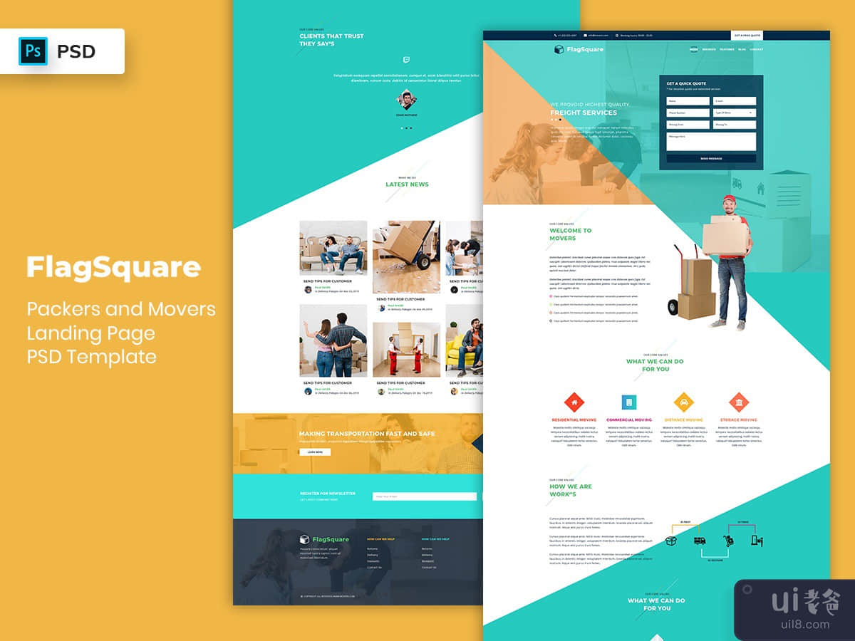 Packers and Movers Landing Page PSD Template-02