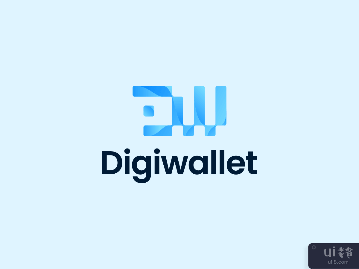 Digiwallet 未使用的徽标模板（硬币/加密货币/区块链/技术/网络）(Digiwallet unused logo template (Coin/Crypto/Blockchain/Technology/Network))插图1