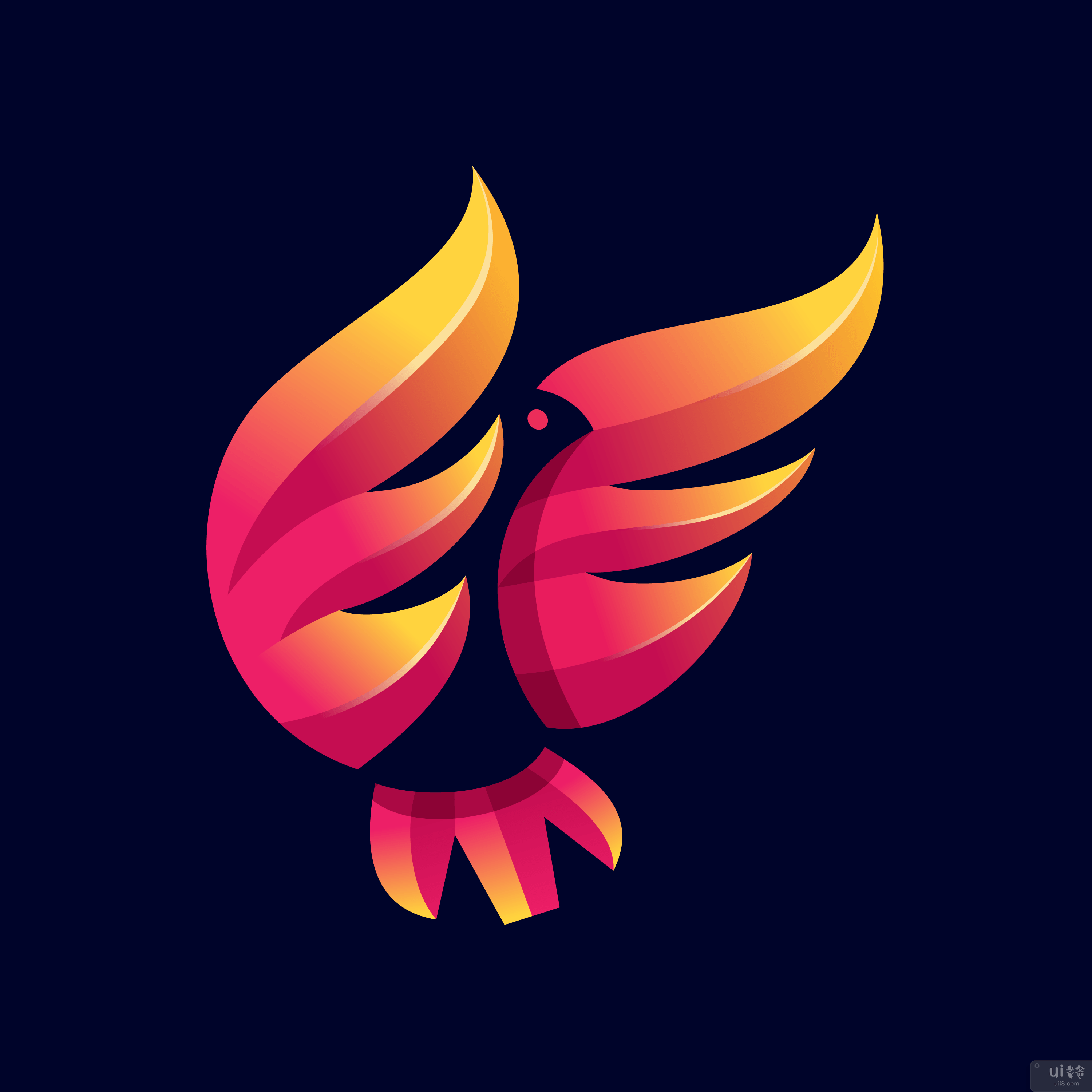 令人敬畏的老鹰标志模板矢量(Awesome eagle logo template vector)插图