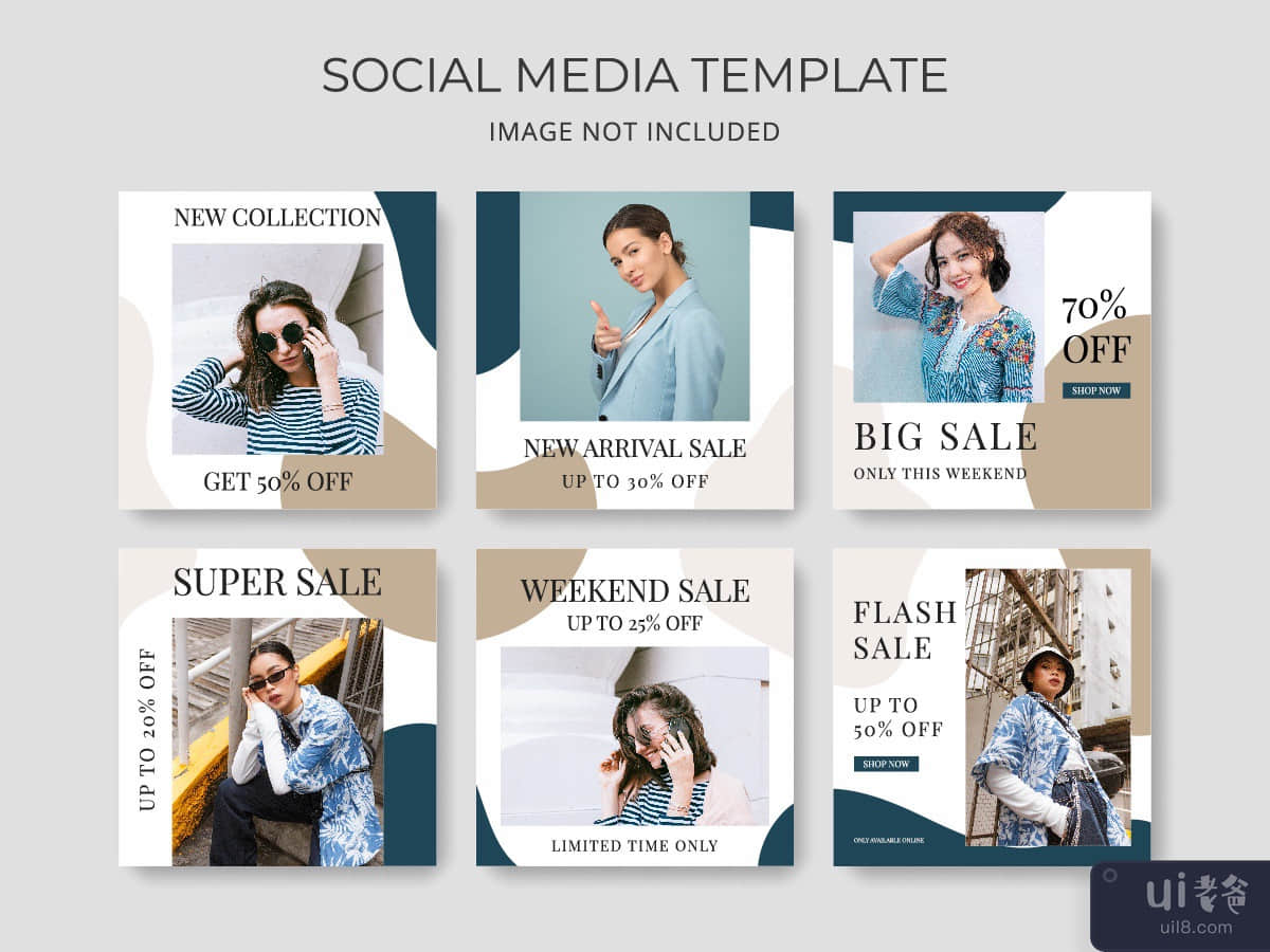 Fashion sale social media template