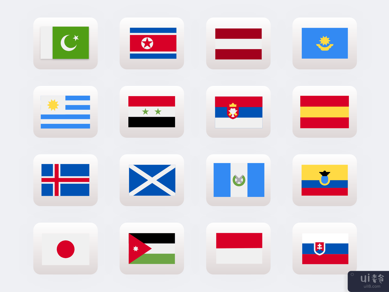国家标志图标集-V3(Country Flags Icon Set -V3)插图