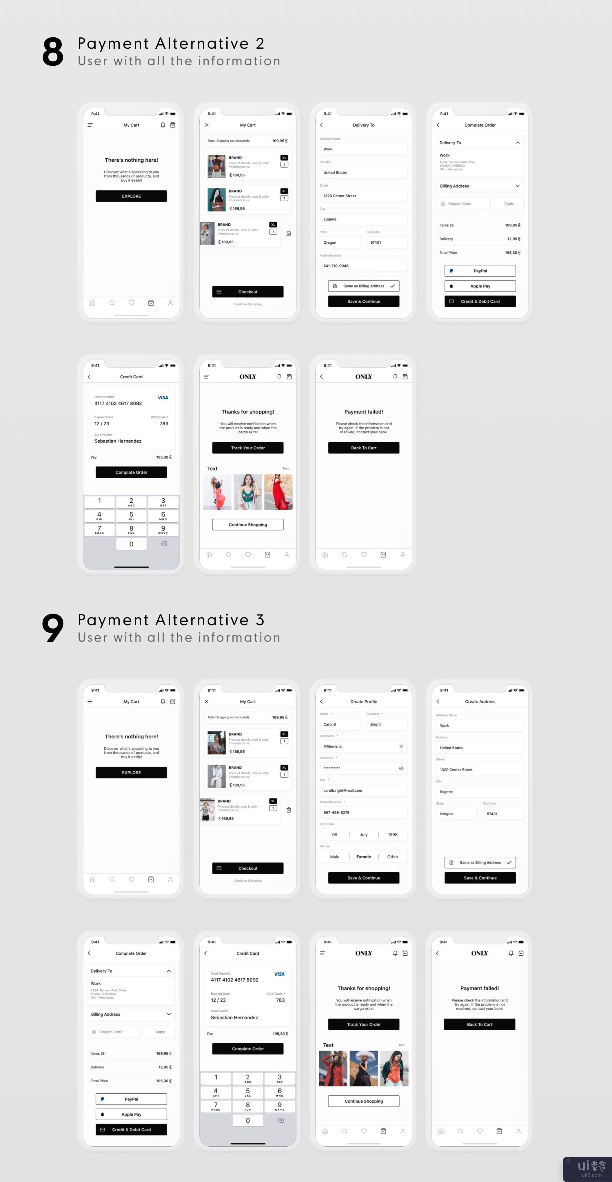 ONLY 时尚移动电子商务 UI 套件(ONLY Fashion Mobile E-Commerce UI Kit)插图2