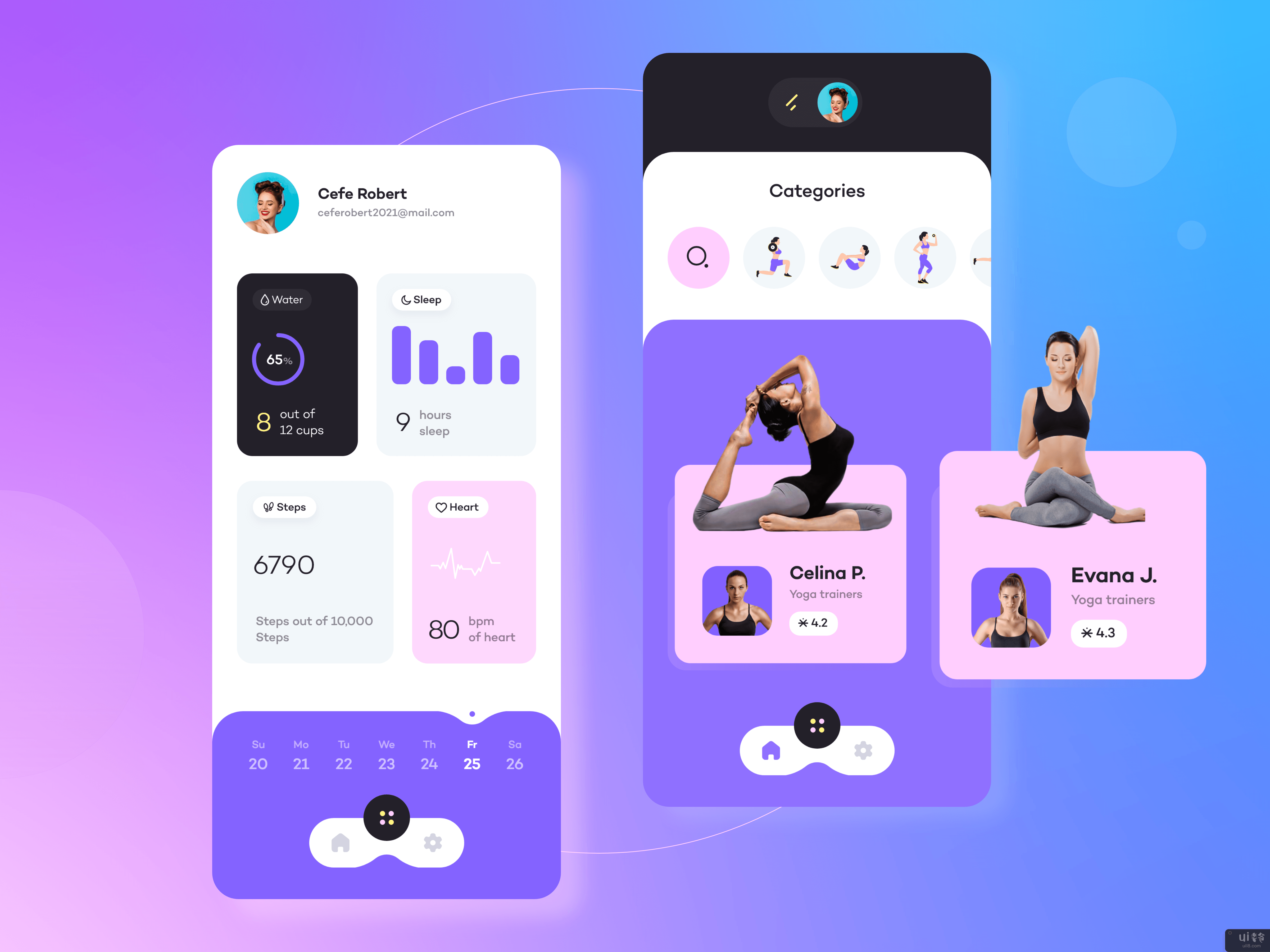健身和瑜伽应用(Fitness and yoga app)插图