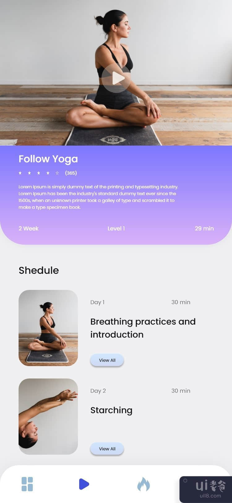 冥想移动应用程序设计理念(Meditation Mobile App Design Concept)插图