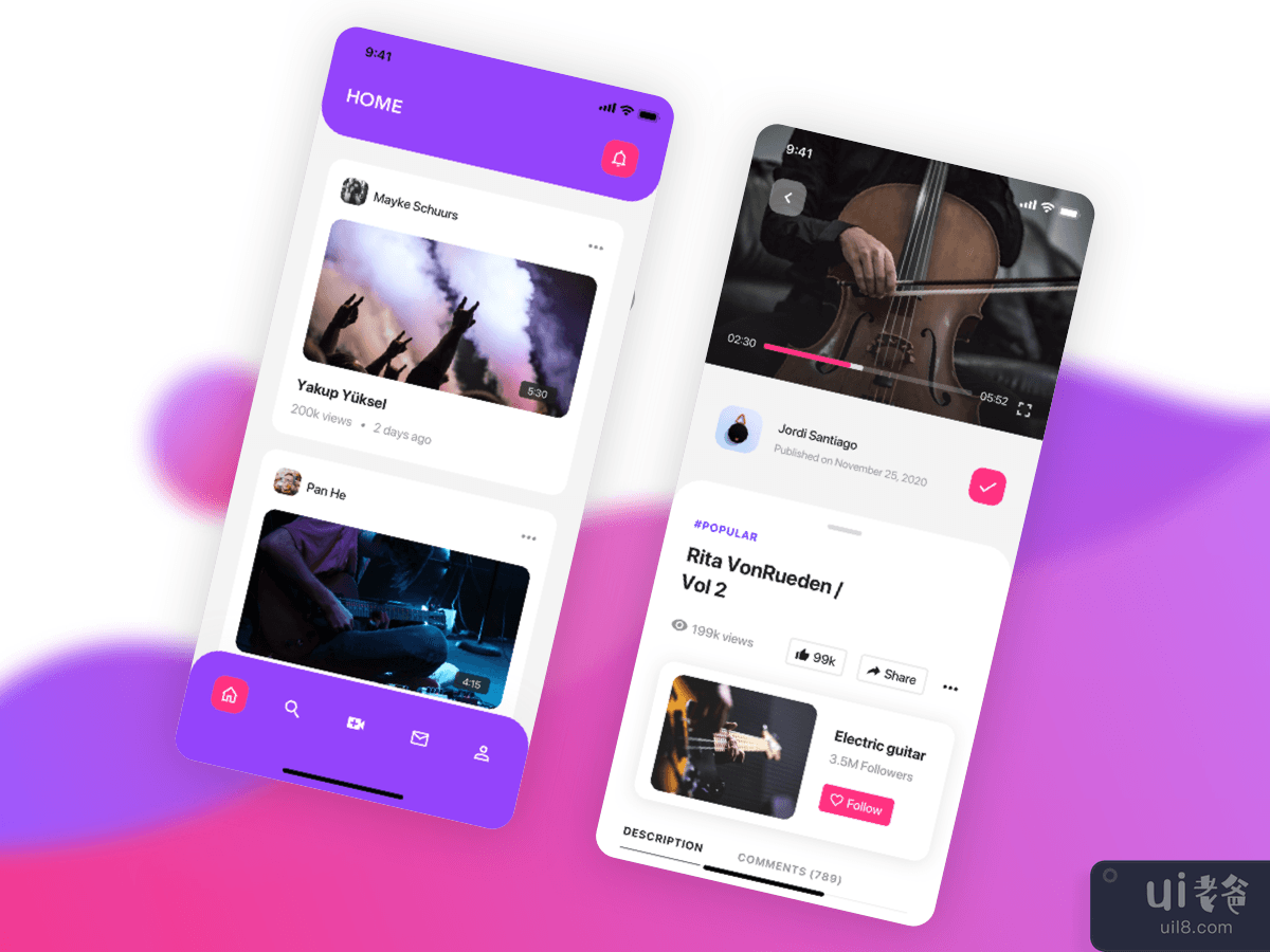 Entertainment App UI Concept