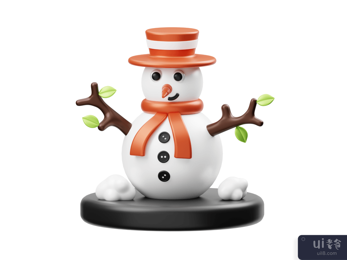 Snowman 3D Render Illustration