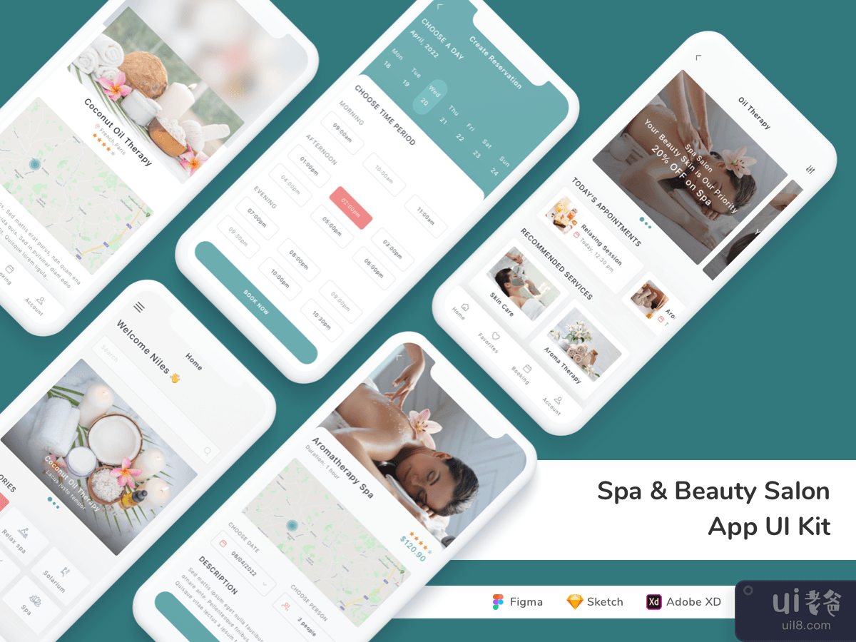 Spa & Beauty Salon App UI Kit