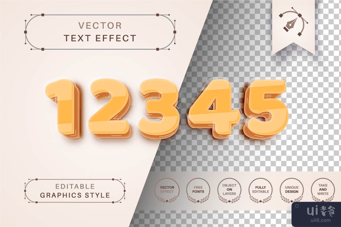 3D 打印 - 可编辑的文本效果，字体样式(3D Print - Editable Text Effect, Font Style)插图1