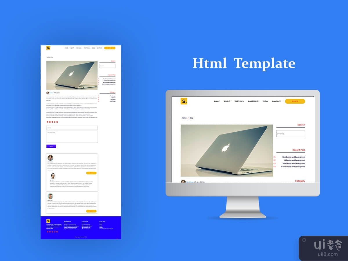 Html Template Blog single page 