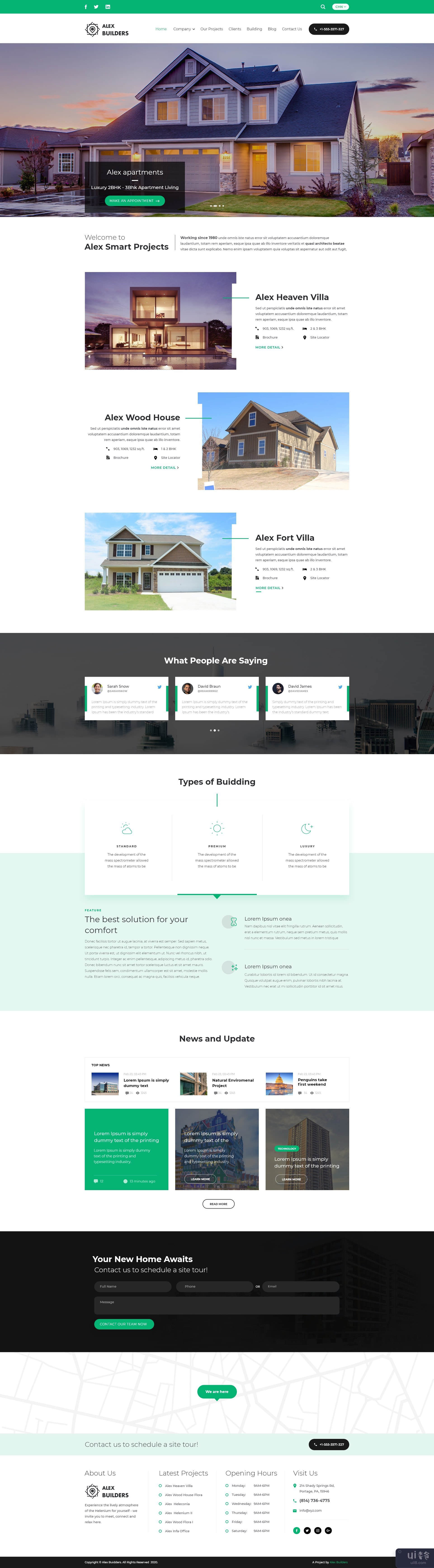 房地产登陆页面网页设计(Real Estate Landing Page Web Design)插图