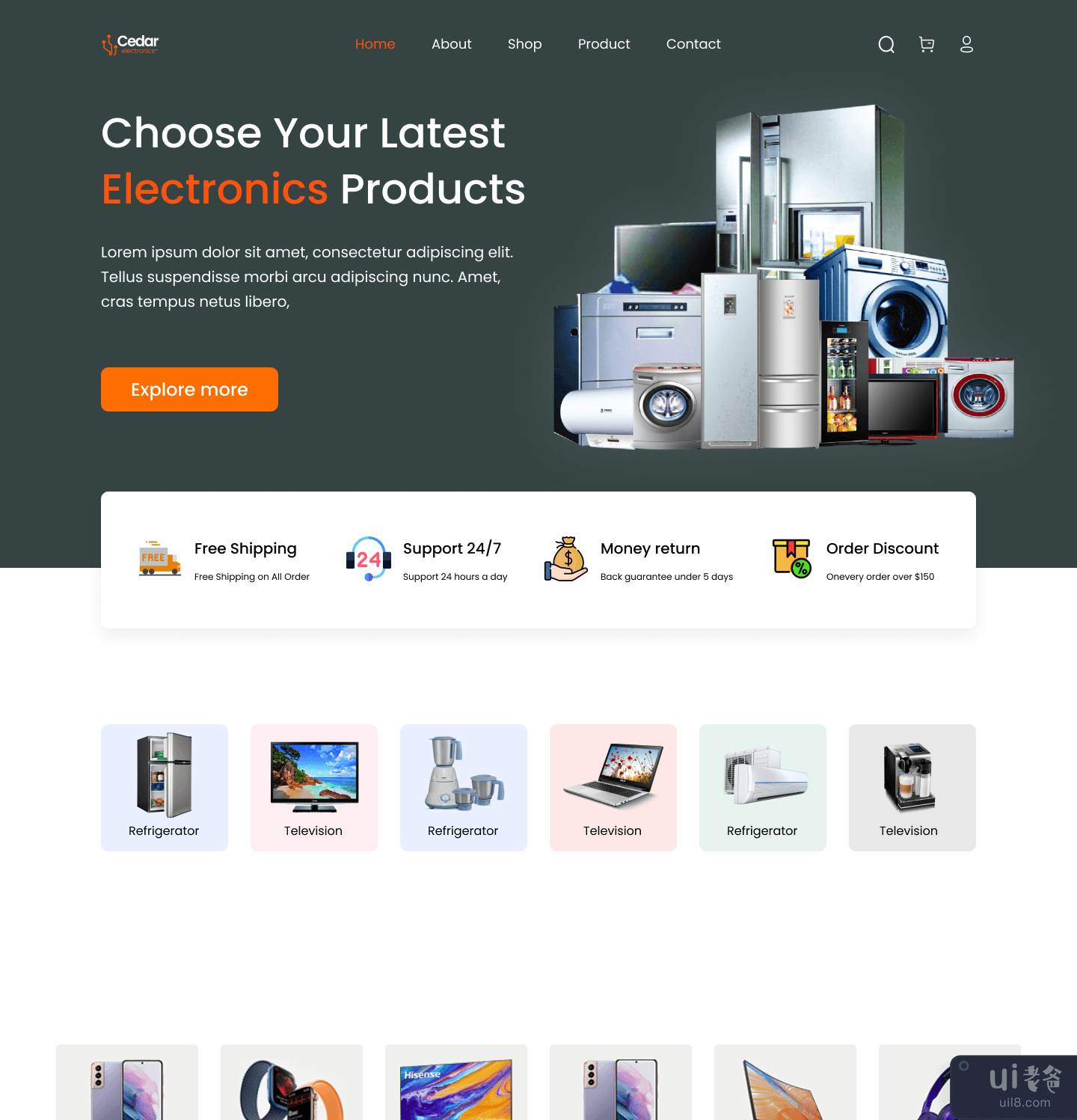 电子商店网站UI设计(Electronics Store Website UI Design)插图