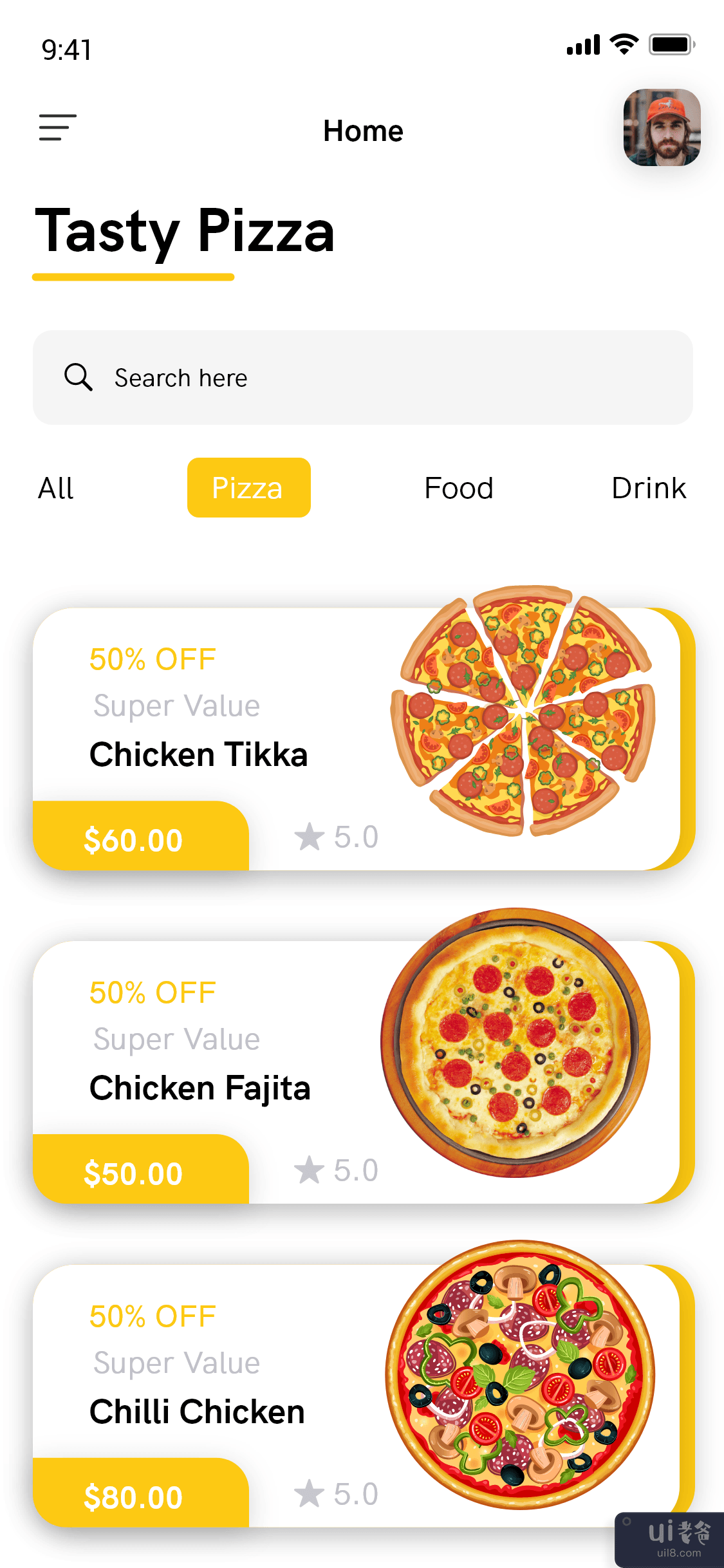 比萨配送应用程序 - 食品配送应用程序(Pizza Delivery app - Food Delivery App)插图5