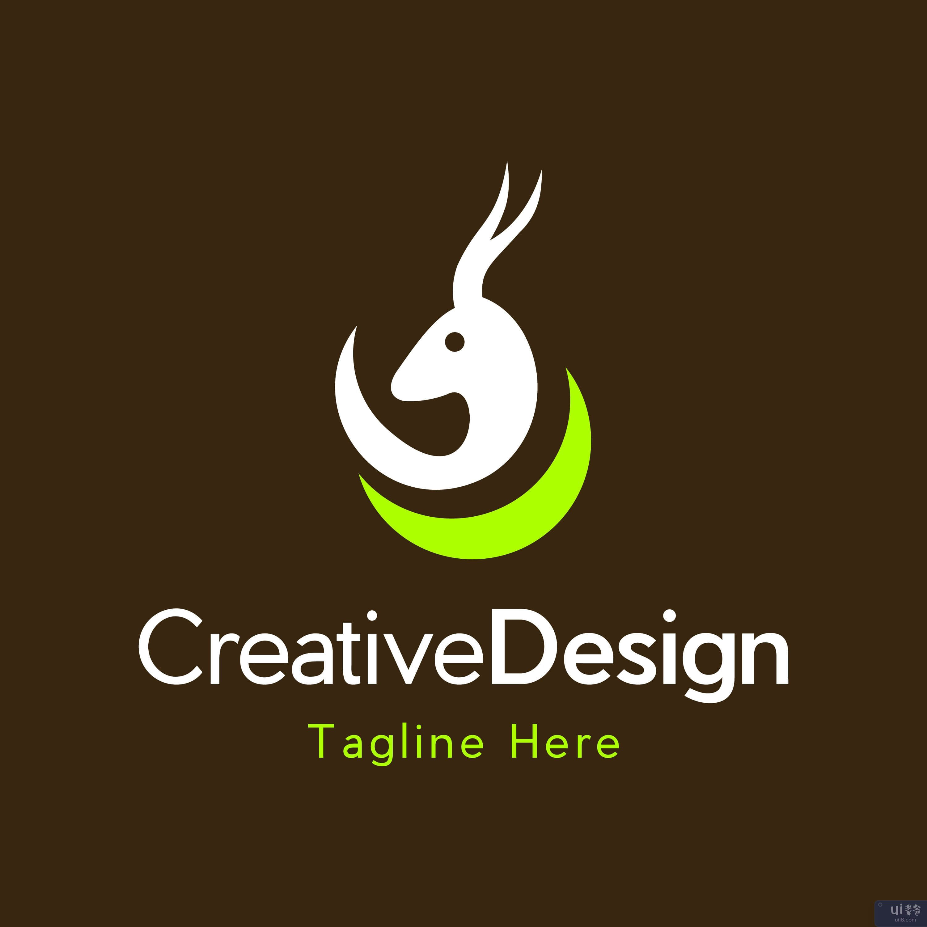 头黑斑羚动物野生动物创意标志(Head impala animal wildlife creative logo)插图