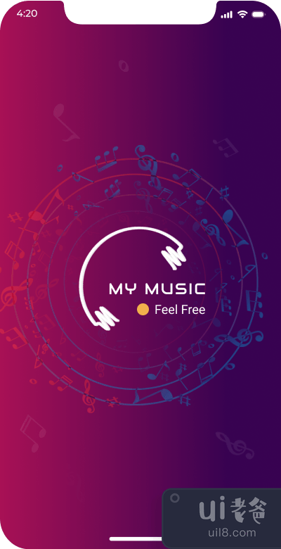 音乐应用模型(Music App Mockup)插图
