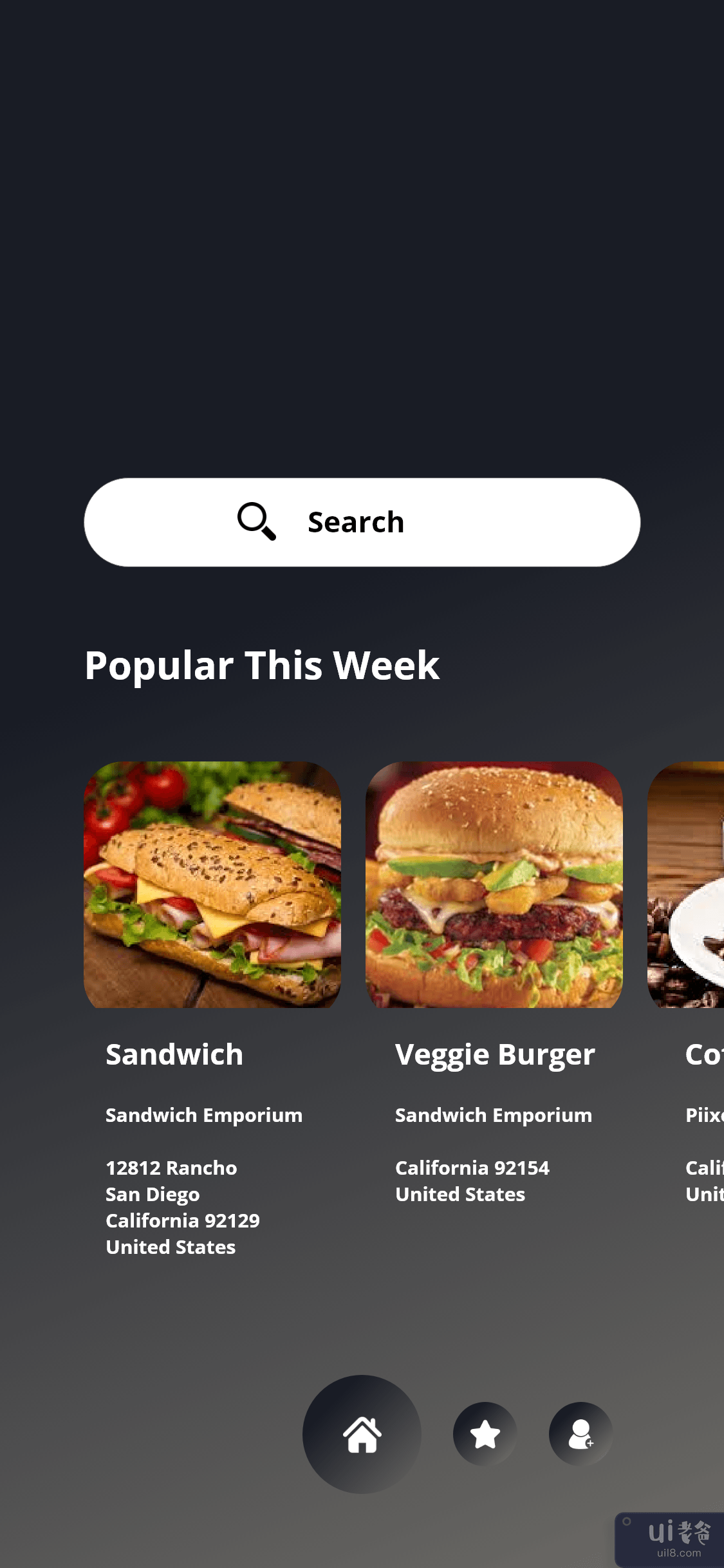 餐厅 iOS 应用程序设计(Restaurant iOS App Design)插图1