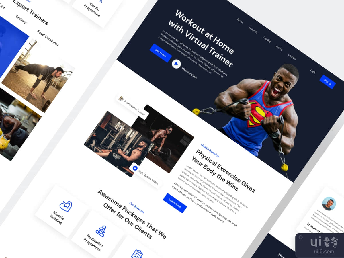 Fitness web page design