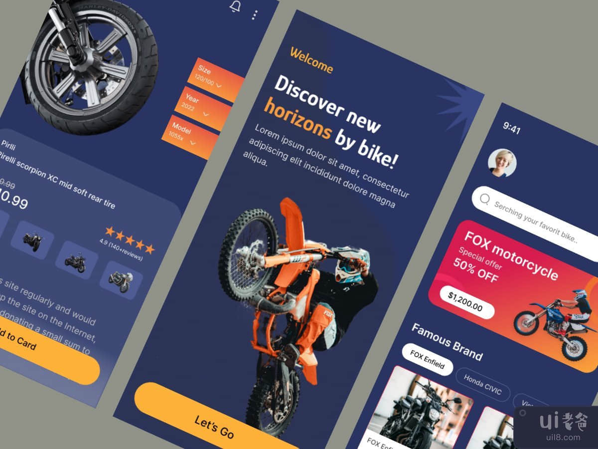 摩托车移动应用(motorcycle mobile app)插图