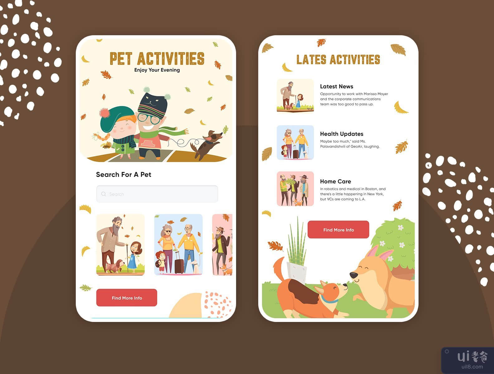 宠物活动应用程序设计(Pet Activities App Design)插图1