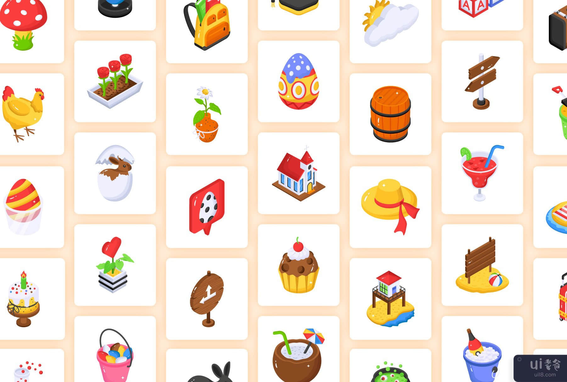 260 季节性图标集合(260 Collection Of Seasonal Icons)插图3