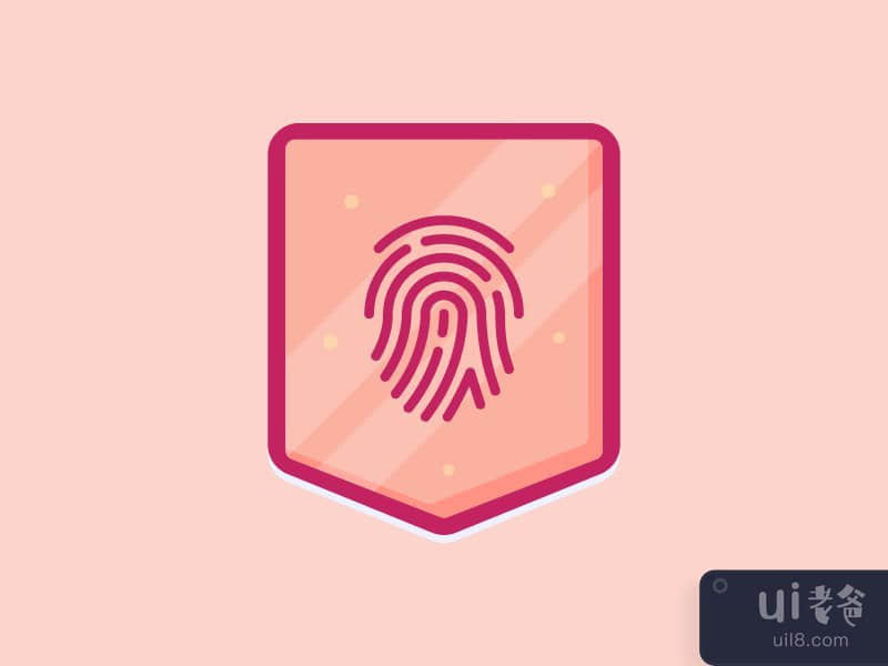 指纹登录填充图标(Fingerprint Login Filled Icon)插图1