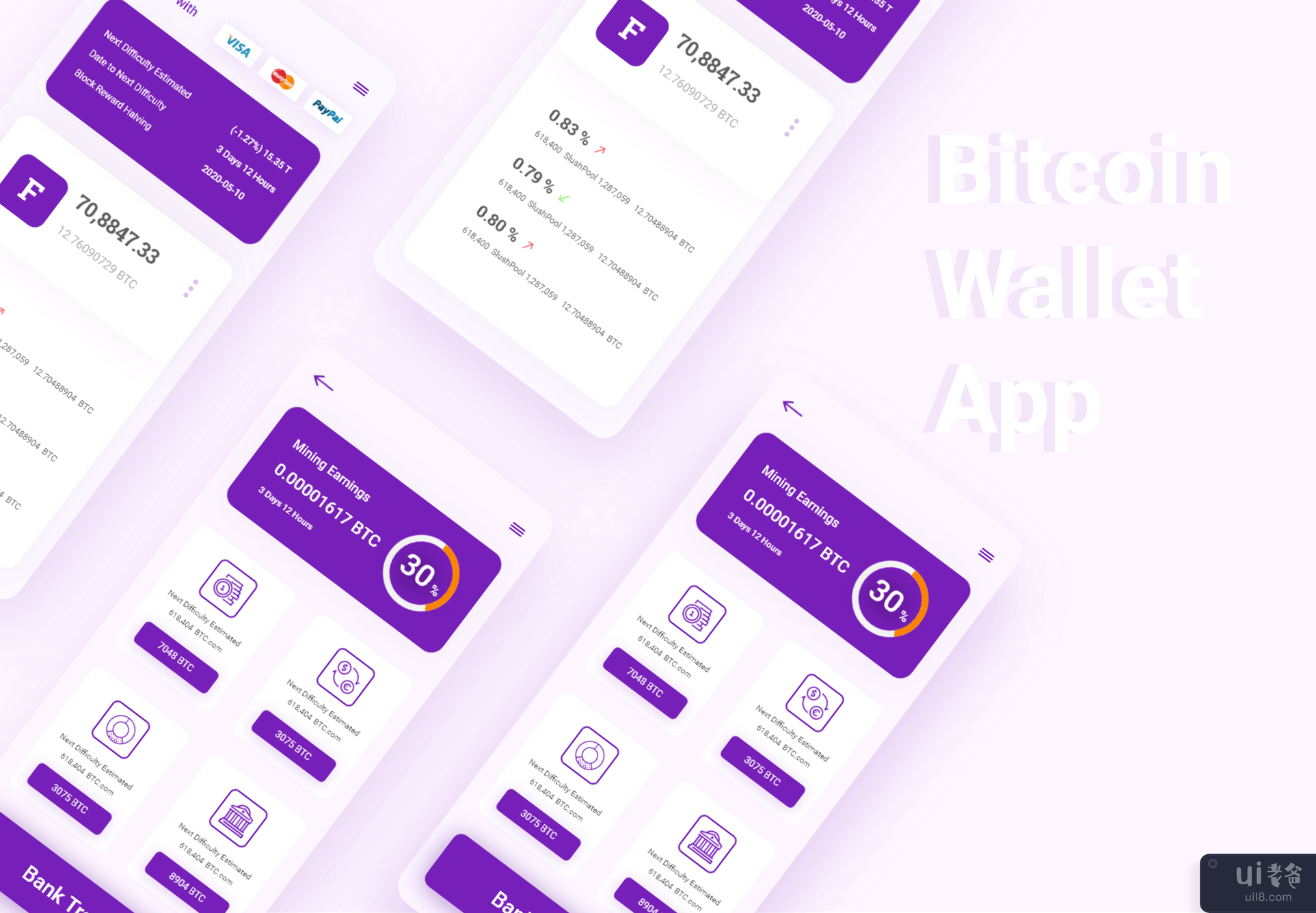 BTC 钱包应用设计(BTC Wallet App Design)插图