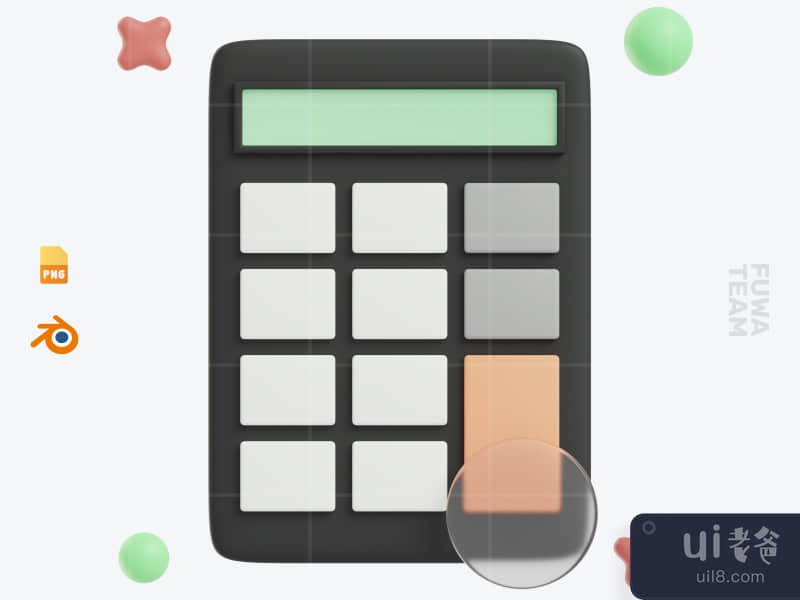 Calculator- 3D School Icon Pack (front)