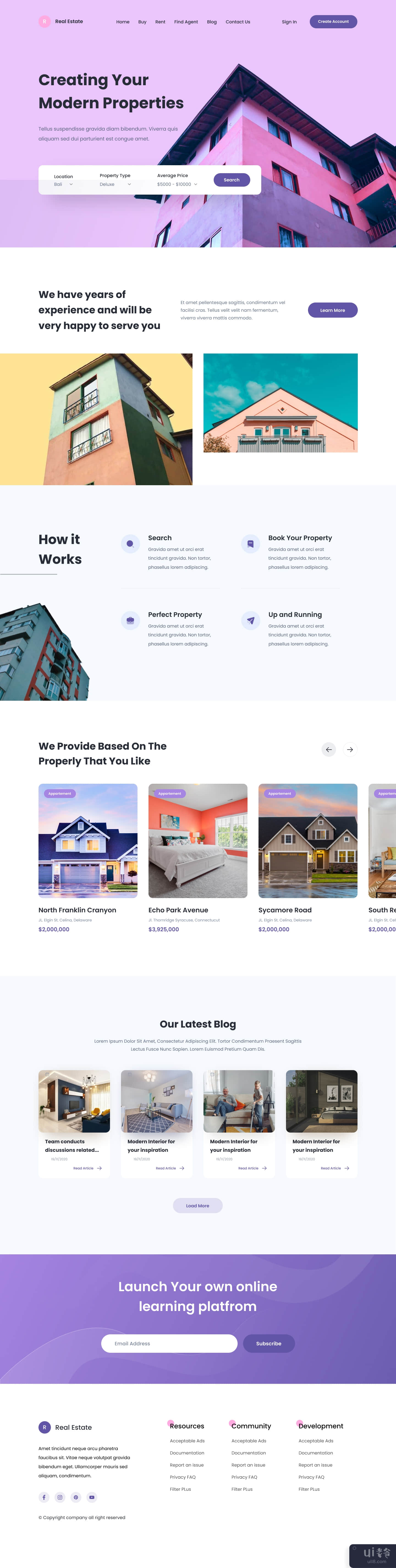 房地产登陆页面(Real Estate Landing Page)插图