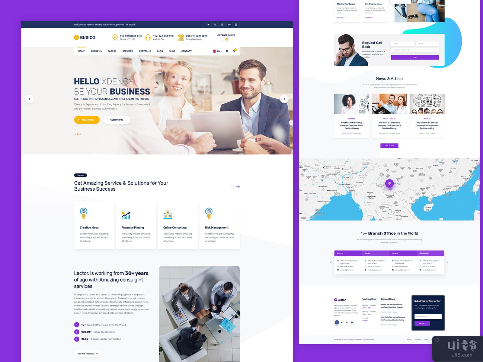Business Consulting PSD Template. 