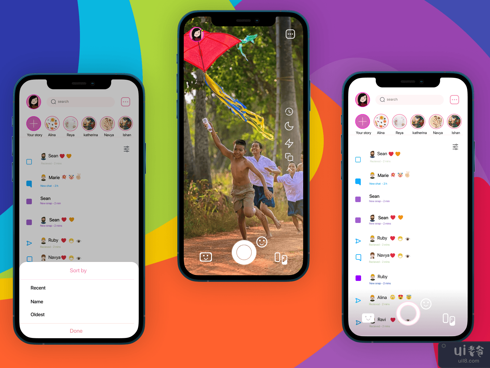 Snapchat重新设计概念应用程序(Snapchat redesign concept app)插图